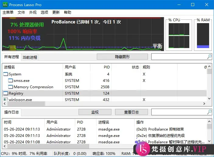 Process Lasso(进程优化工具) Pro v14.1.0.20 多语便携版