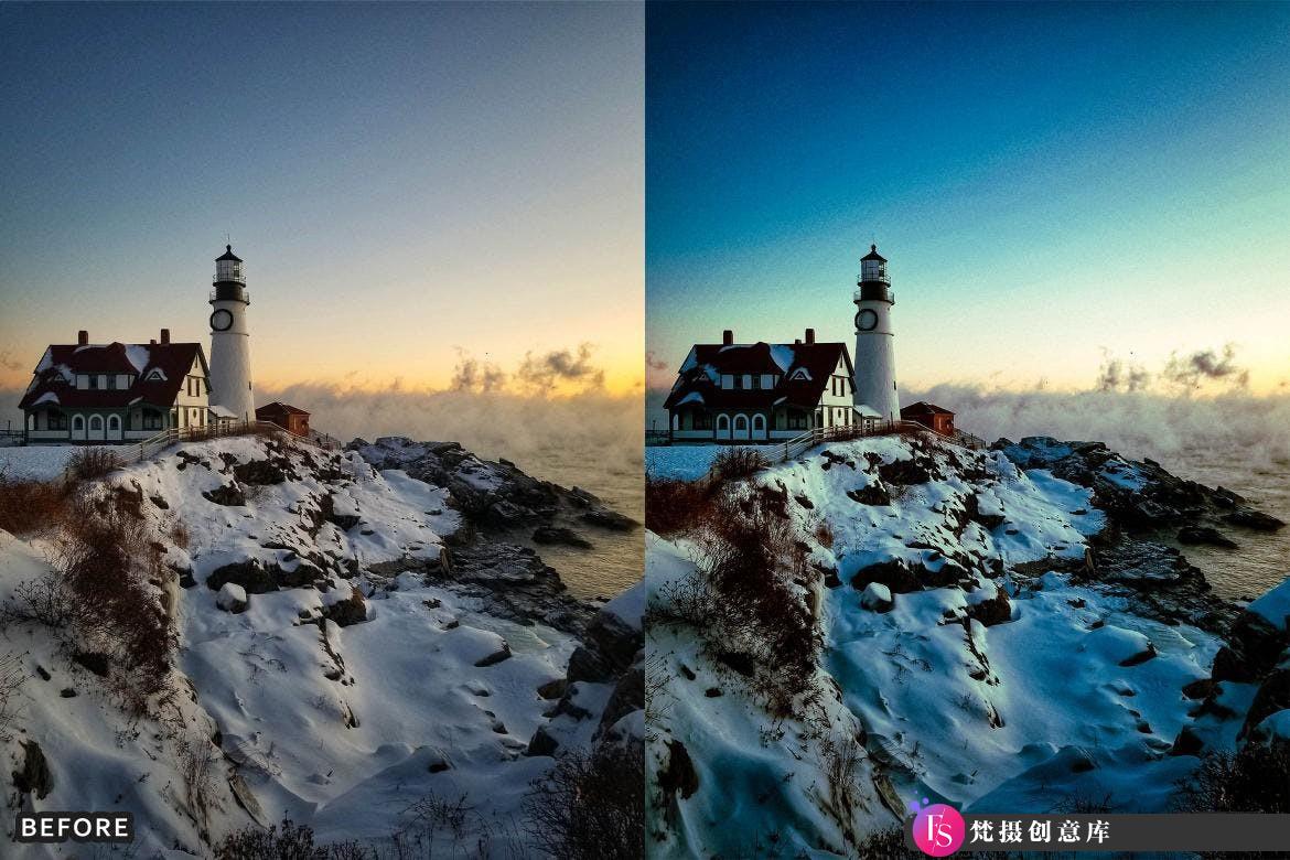 [风光LR预设]冬季冰雪电影风光Lightroom预设 Snow & Winter Presets for Lightroom