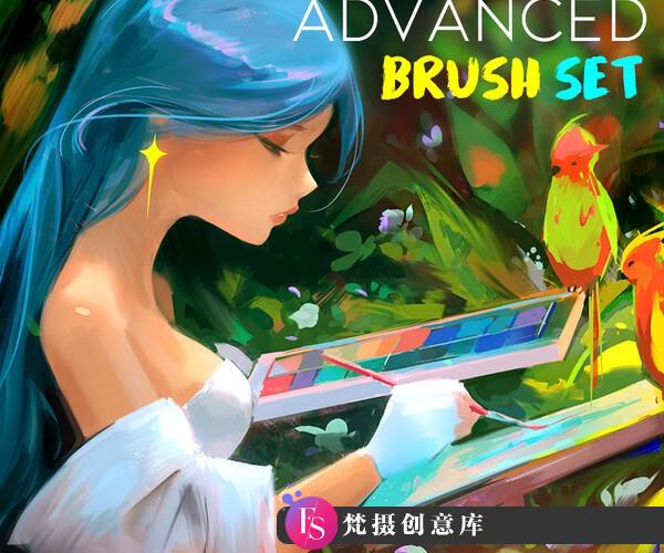 [Procreate笔刷]Artstation – Rossdraws 高级画笔套装 – Photoshop+Procreate画笔