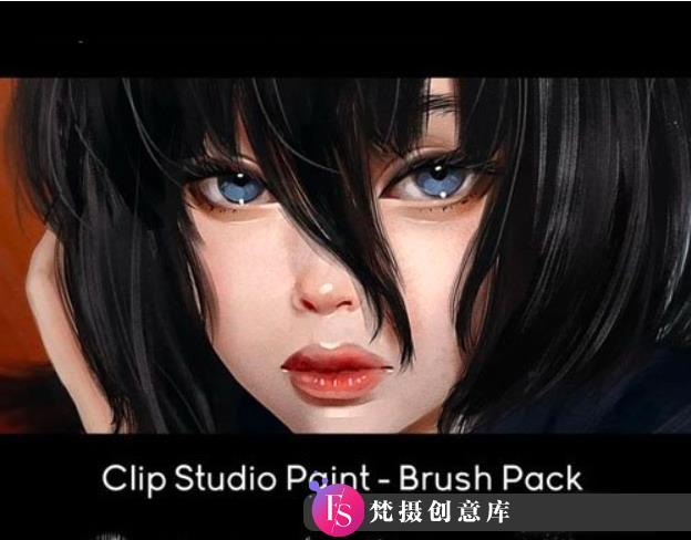 [ClipStudioPaint画笔]适用于Clip Studio Paint 的人像绘画画笔包-梵摄创意库