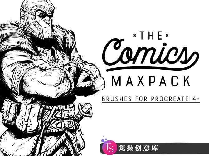 [Procreate笔刷]Procreate漫画笔刷包 The Comics MaxPack – Brushes for Procreate