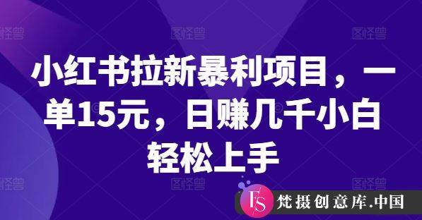 小红书拉新暴利项目，一单15元，日赚几千小白轻松上手【揭秘】