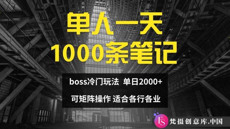 单人一天1000条笔记，日入2000+，BOSS直聘的正确玩法【揭秘】