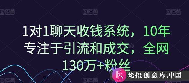 1对1聊天收钱系统，10年专注于引流和成交，全网130万+粉丝