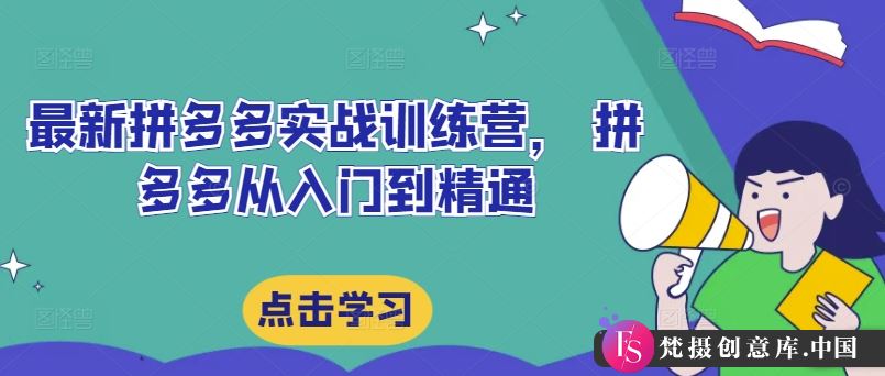 最新拼多多实战训练营， 拼多多从入门到精通