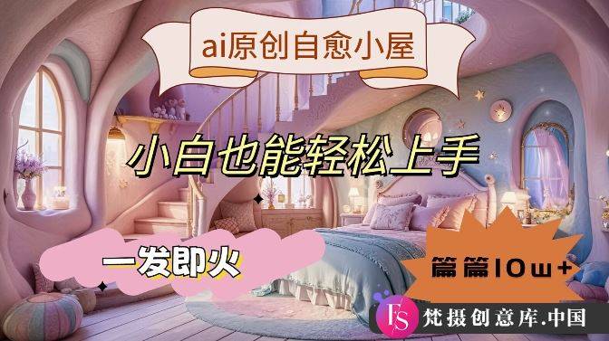 ai原创治愈小屋，小白也能轻松上手，一发即火，篇篇10w+【揭秘】