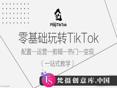 零基础玩转TikTok，配置一运营一剪辑一热门一变现，一站式教学