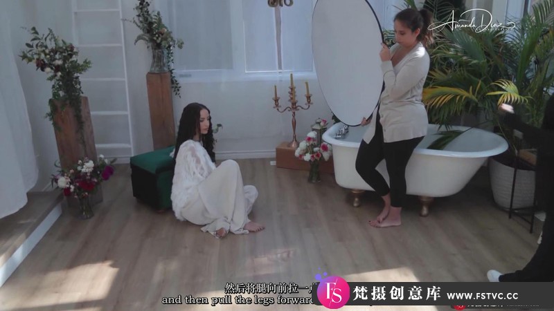 [人像摄影教程]摄影师AmandaDiaz创意女性肖像画摆姿布光艺术风格大师班-中英字幕