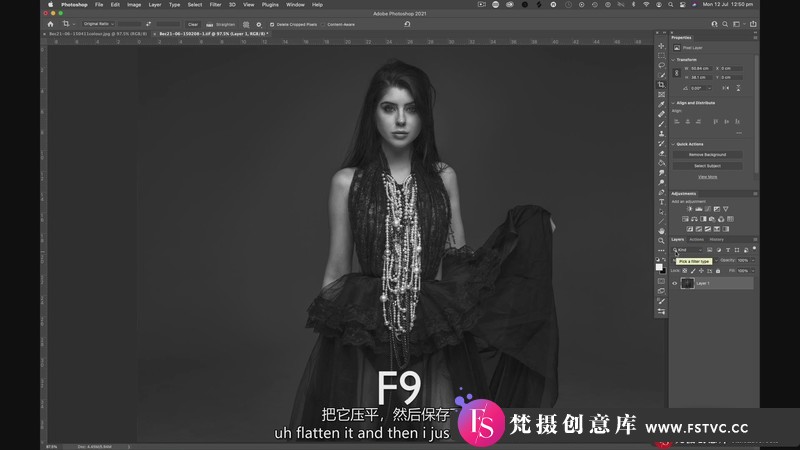 图片[9]-[人像摄影教程]PeterCoulson-工作室棚拍Bec概念单灯摄影人像布光教程-中英字幕-梵摄创意库