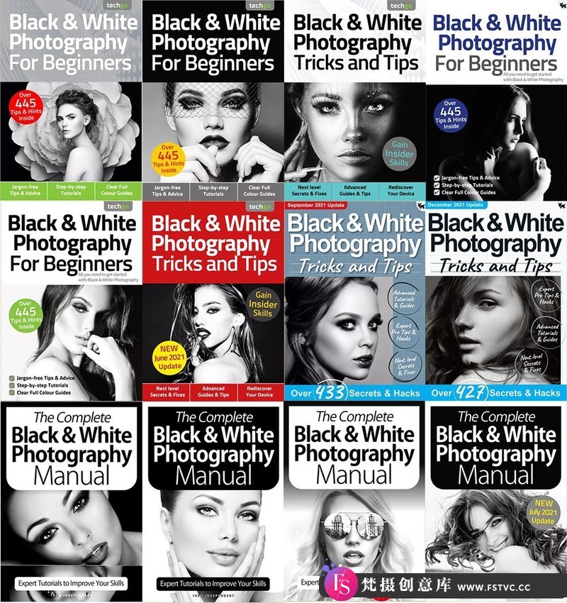 [电子书籍教程]黑白摄影完整手册,摄影和技巧,适合初学者-2021年全年系列-梵摄创意库