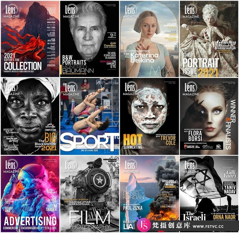 [电子书籍教程]《LensMagazine》视觉摄影杂志2021年全年系列1-12期-梵摄创意库
