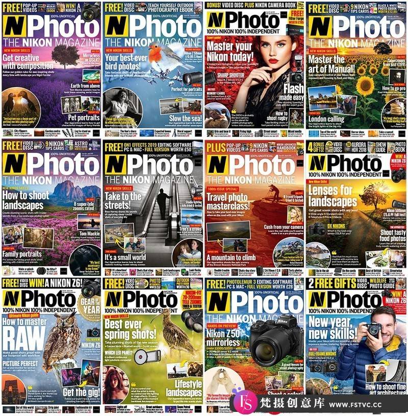 [电子书籍教程]N-PhotoUK-2019年全年系列1-12期摄影杂志合集-梵摄创意库