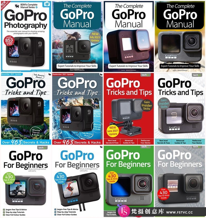 [电子书籍教程]GoPro适合初学者的完整手册技巧和提示-2021年全年12期合集