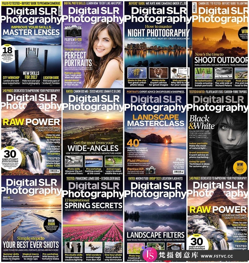 [电子书籍教程]DigitalSLRPhotography-数码单反摄影-2017年全年刊合集1-12期-梵摄创意库