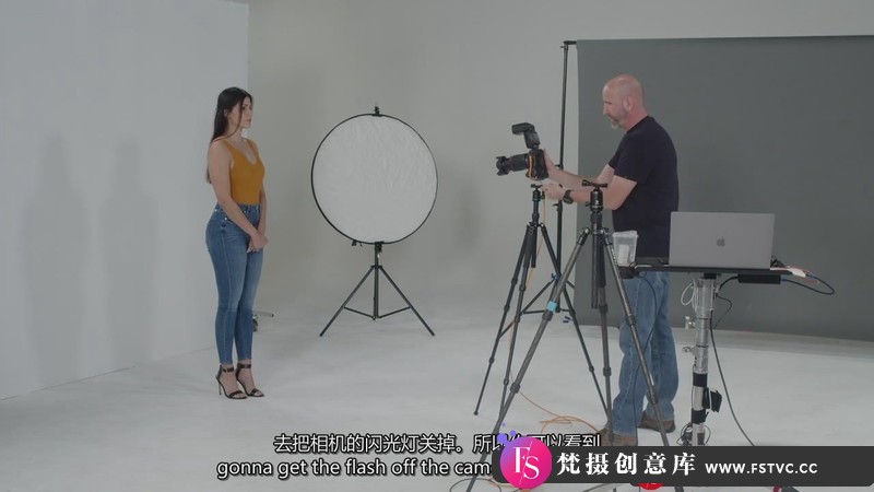 图片[2]-[人像摄影教程]MarkWallace-在摄影工作室中使用闪光灯进行人像摄影教程-中英字幕-梵摄创意库