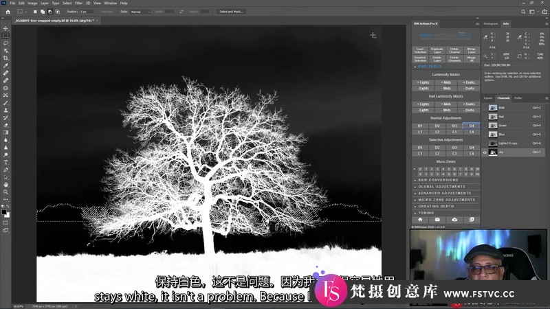 [风光摄影教程]BWVision-JoelTjintjelaar的高级蒙版介绍和高级蒙版工作流程-中英字幕