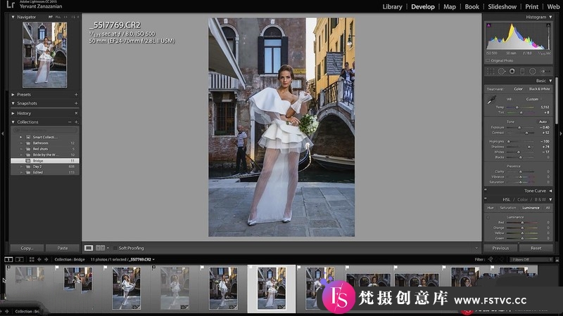 图片[11]-[人像摄影教程]ProfotoAcademy-婚礼肖像系列：新娘准备美容街头摄影和后期-梵摄创意库