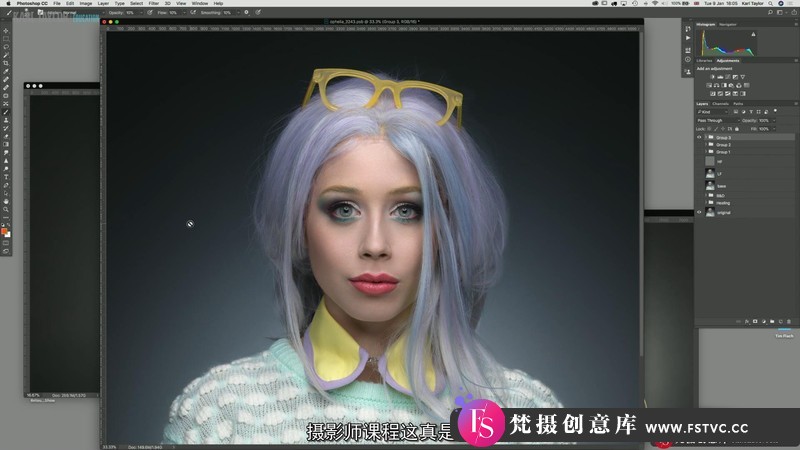 图片[3]-[人像摄影教程]卡尔·泰勒KarlTaylor现场讲习班-Photoshop中的美容修饰-中文字幕-梵摄创意库