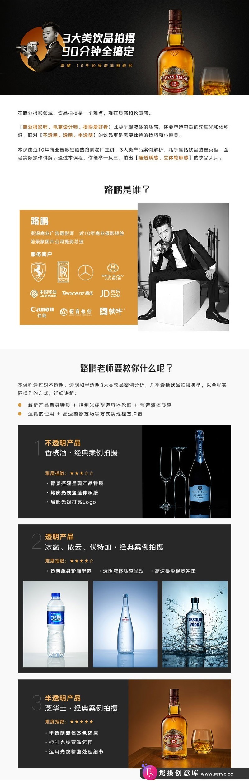 图片[2]-[产品静物摄影]摄影基础教程路鹏产品摄影之三大饮品拍摄视频教程-梵摄创意库