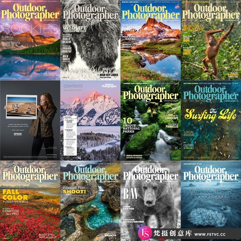 [电子书籍教程]《户外摄影师》英国PDF杂志全年2020年12期-梵摄创意库