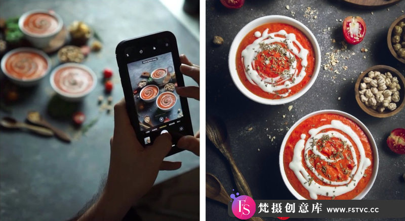 [手机摄影教程]智能手机食品摄影：按美食家类别捕获美丽的食物照片-附中英字幕-梵摄创意库