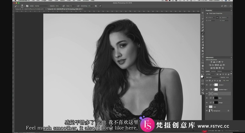 [人像摄影教程]摄影师PeterCoulson棚拍人像模特Tahan布光及修饰教程-中英字幕