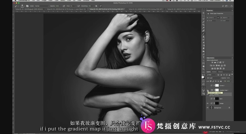 [人像摄影教程]摄影师PeterCoulson棚拍人像模特Tahan布光及修饰教程-中英字幕