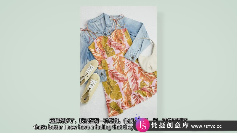 [产品静物摄影]静物产品摄影-衣服服装静物产品平铺布光构图技巧-中英字幕