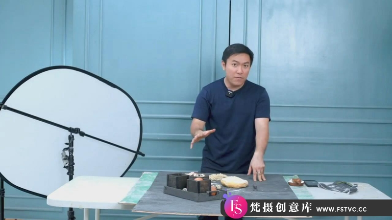 [美食摄影教程]使用手机和相机拍摄平铺美食摄影布光和造型教程-中英字幕