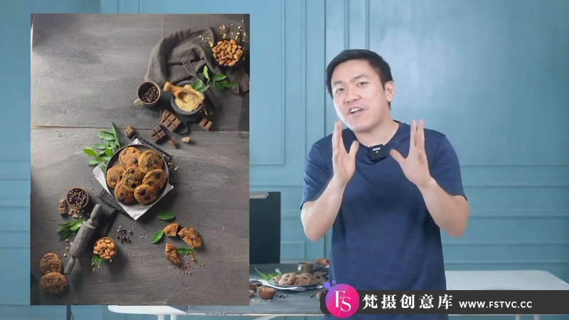 [美食摄影教程]使用手机和相机拍摄平铺美食摄影布光和造型教程-中英字幕