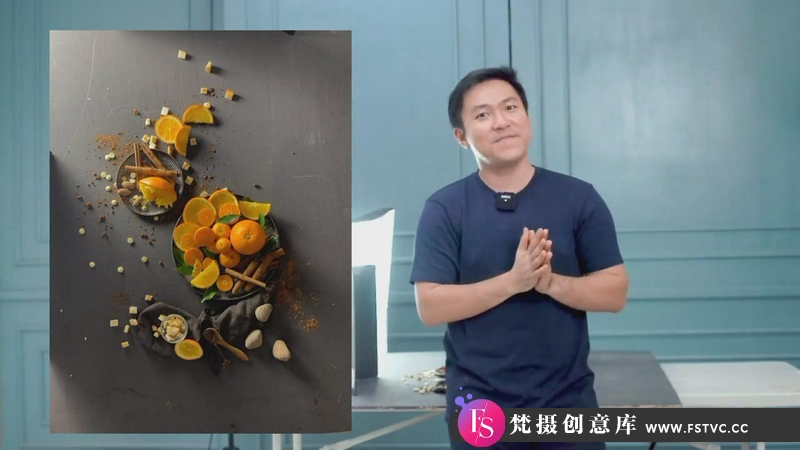 [美食摄影教程]使用手机和相机拍摄平铺美食摄影布光和造型教程-中英字幕