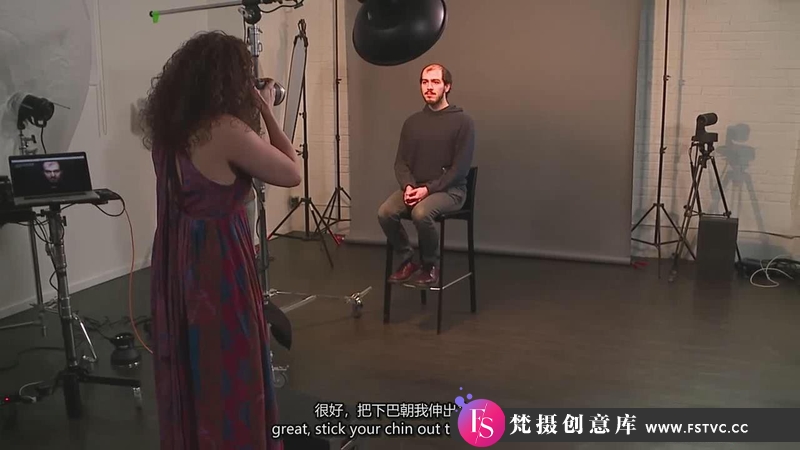 图片[2]-[人像摄影教程]摄影师 Lindsay Adler 挑战性面部特征拍摄及布光-中英字幕-梵摄创意库