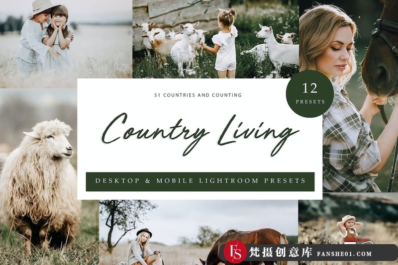 [风光LR预设]乡村生活摄影后期调色Lightroom预设LightroomPresets-CountryLiving-梵摄创意库