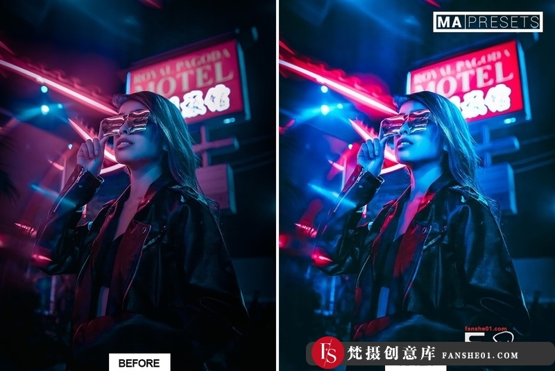 图片[13]-[风光LR预设]城市街道霓虹夜景风光人像Lightroom预设NEONNIGHTLightroomPresets-梵摄创意库