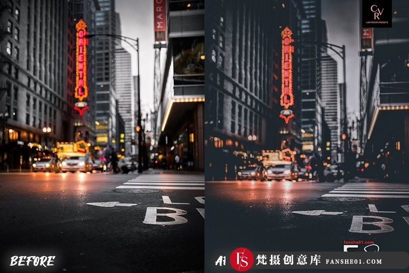 [风光LR预设]城市街头电影风光后期调色Lightroom预设CinematicLightroomPresets