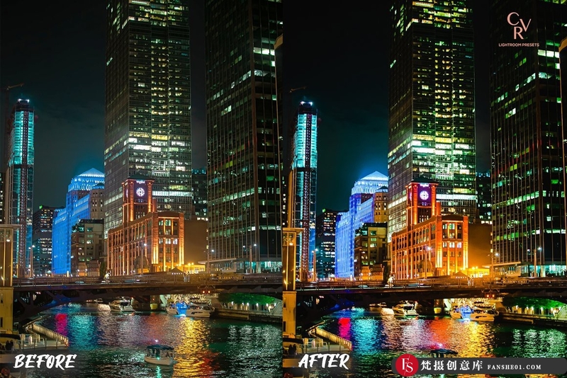 [风光LR预设]城市街拍夜景Lightroom预设移动lr滤镜 Night City Lightroom Presets