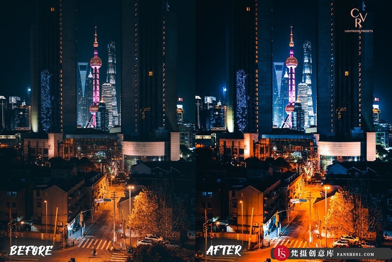 [风光LR预设]城市街拍夜景Lightroom预设移动lr滤镜 Night City Lightroom Presets