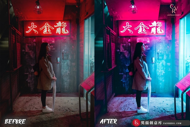 图片[2]-[风光LR预设]城市夜景赛博朋克Lightroom预设及手机lr预设 Cyberpunk Lightroom Presets-梵摄创意库