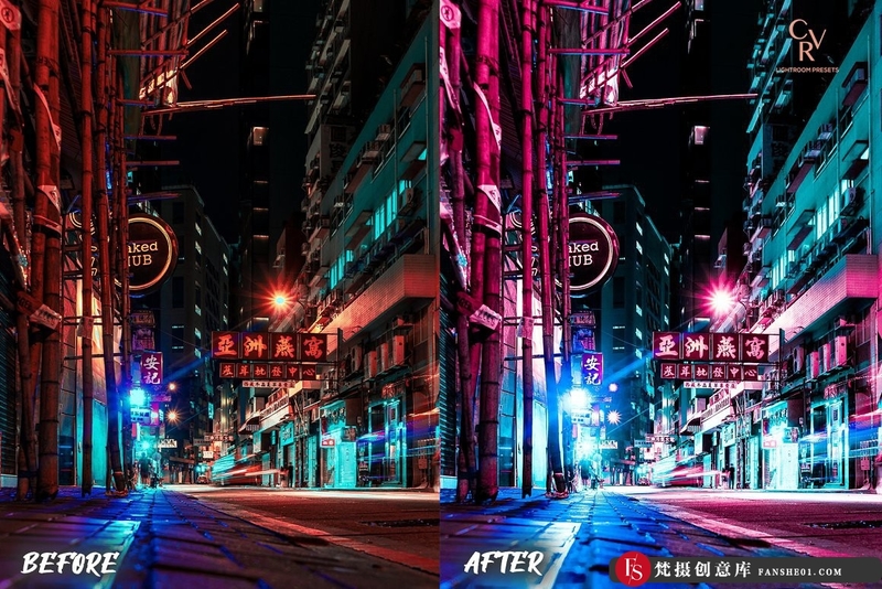 图片[5]-[风光LR预设]城市夜景赛博朋克Lightroom预设及手机lr预设 Cyberpunk Lightroom Presets-梵摄创意库