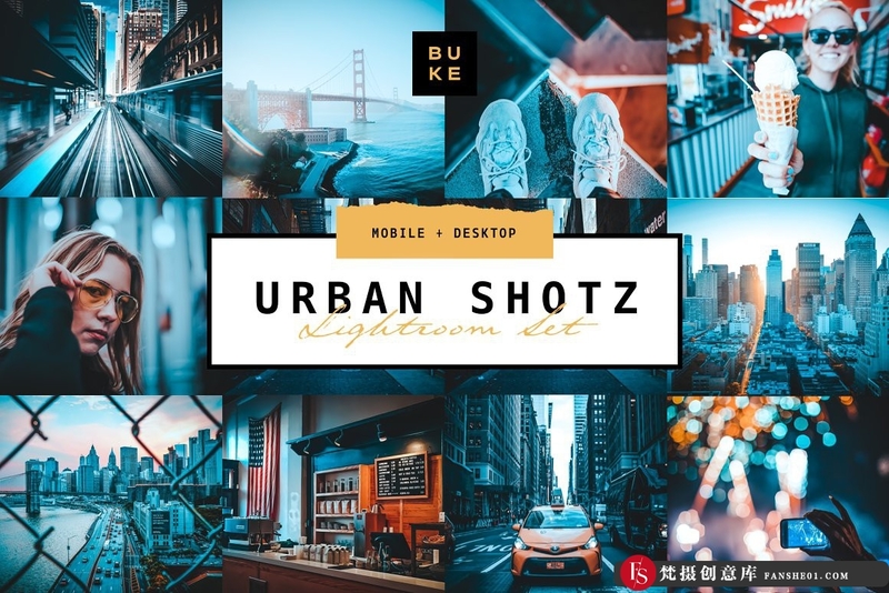 [风光LR预设]大气城市旅拍建筑夜景蓝绿调Lightroom预设UrbanShotz–ProLightroomPreset