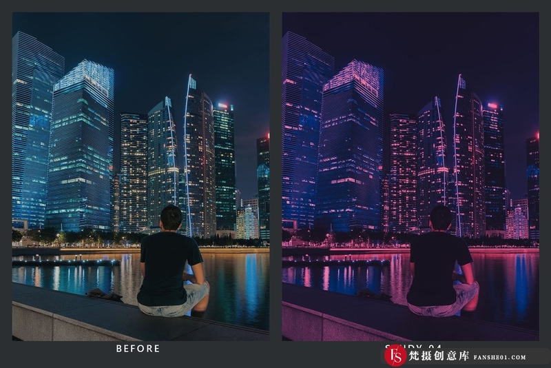 [风光LR预设]低保和夜景风光Lightroom预设及LUT预设20 LoFi Nights Lightroom Presets & LUTs