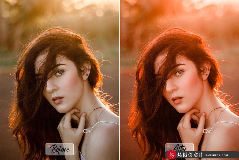 [风光LR预设]黄金时段火烧云夕阳辉光人像LR预设APP预设 ProSunset Glow Lightroom