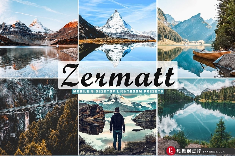 [风光LR预设]瑞士ZERMATT旅拍风光Lightroom预设ZermattProLightroomPresets-梵摄创意库