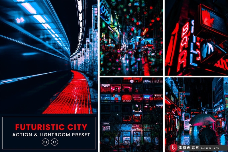 [风光LR预设]未来城市街拍建筑景观Lightrom 预设与移动APP滤镜Photoshop动作-梵摄创意库