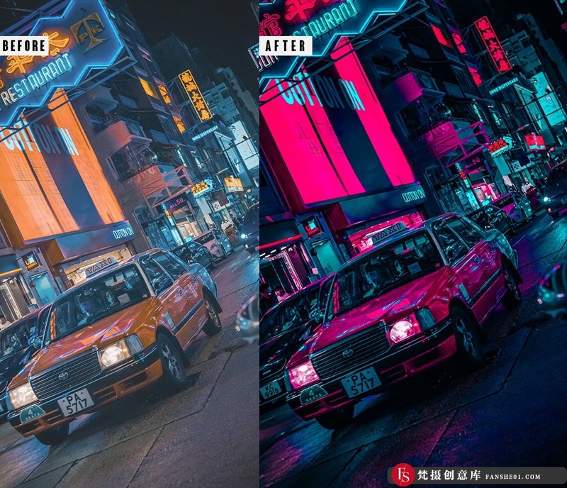 图片[4]-[风光LR预设]夜景风光赛博朋克后期调色Lightroom预设CyberpunkAction&LightromPresets-梵摄创意库