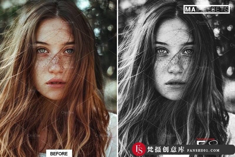 图片[4]-[黑白LR预设]黑白电影胶片人像Lightroom预设B&WFILMLOOKLightroomPresets-梵摄创意库