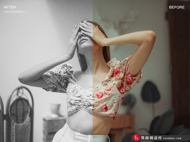 图片[3]-[黑白LR预设]经典黑白胶片人像后期调色Lightroom预设BurrowLightroom’sPresets-梵摄创意库