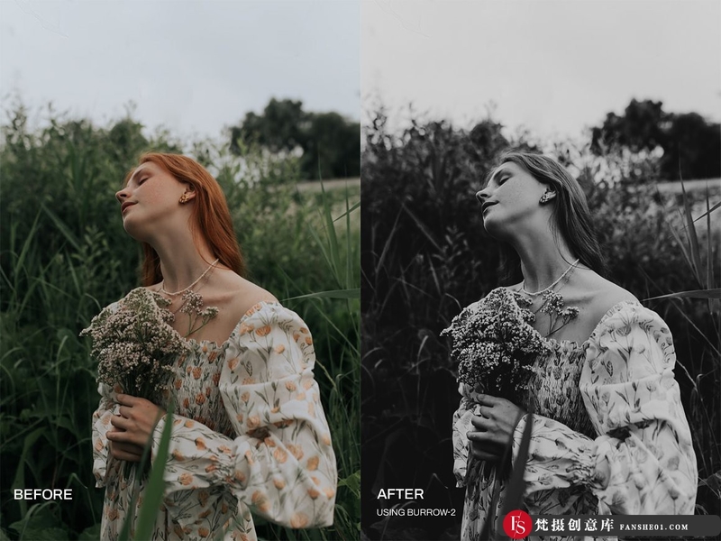 图片[4]-[黑白LR预设]经典黑白胶片人像后期调色Lightroom预设BurrowLightroom’sPresets-梵摄创意库