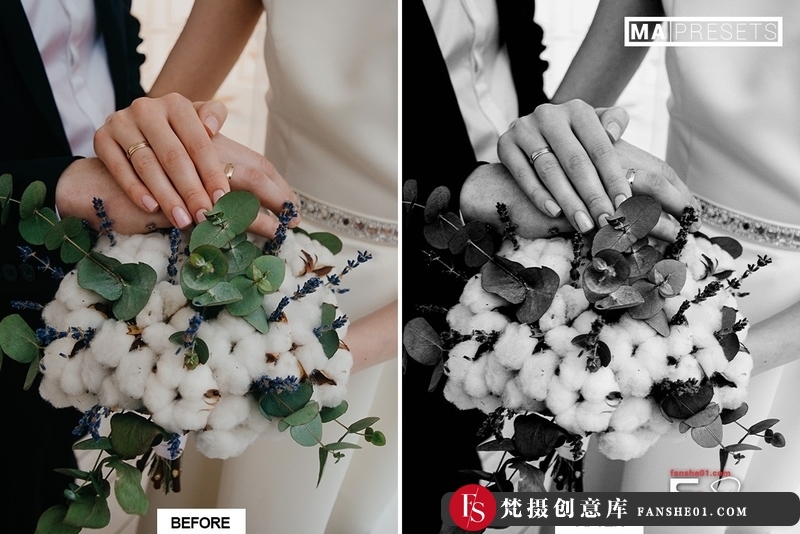 图片[3]-[婚礼LR预设]经典黑白婚礼人像lLightroom预设BlackWhiteWeddingLightrooPresets-梵摄创意库