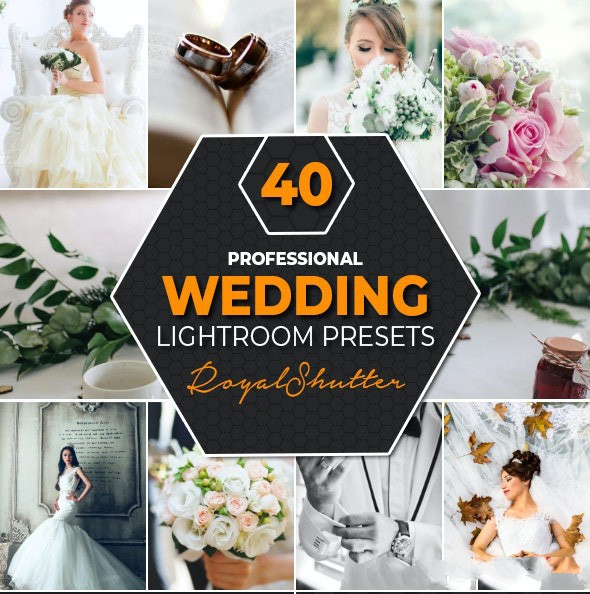 [婚礼LR预设]40组专业婚礼婚纱摄影后期Lightroom预设40 Pro Wedding Lightroom Presets-梵摄创意库